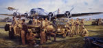 "They Fought With What They Had"-John D. Shaw-B-17 Flying Fortress Art